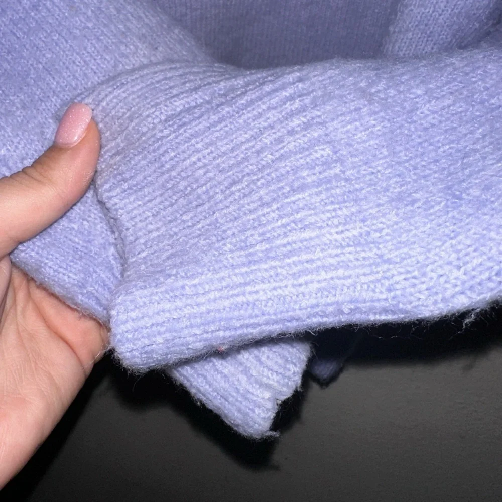 Storia women’s light purple lightning bolt crew neck soft sweater S winter fall - Picture 2 of 7